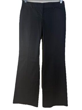 Express Sz 8 (31x32) Editor Lightweight Dress Pants Black Pinstripe Boot EUC